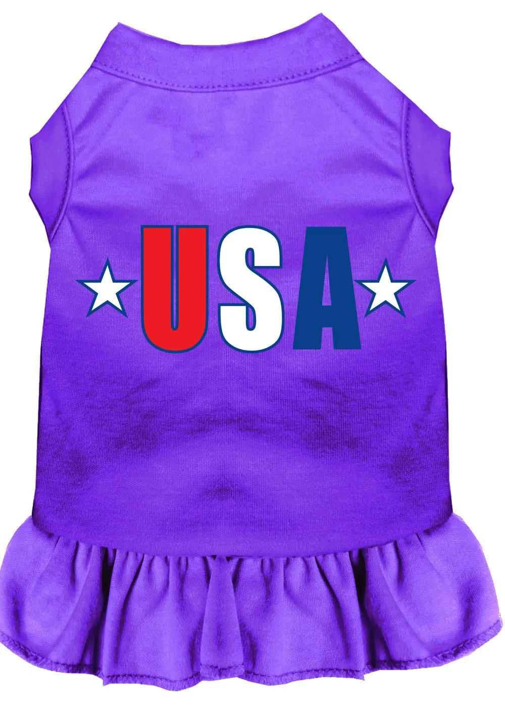 Usa Star Screen Print Dress Purple Xxxl (20)