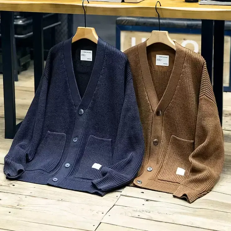 V-neck Sweater Casual Cardigan P1133