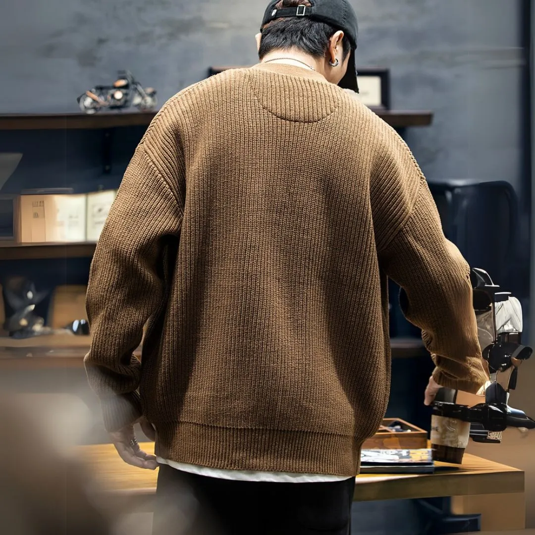 V-neck Sweater Casual Cardigan P1133