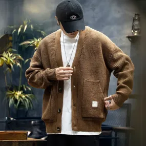 V-neck Sweater Casual Cardigan P1133