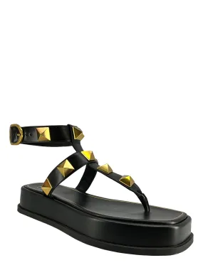 VALENTINO GARAVANI Roman Stud Leather Thong Sandals Size 11