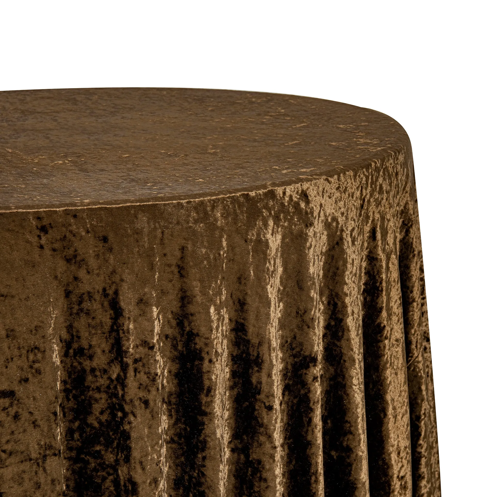 Velvet 120" Round Tablecloth - Chocolate
