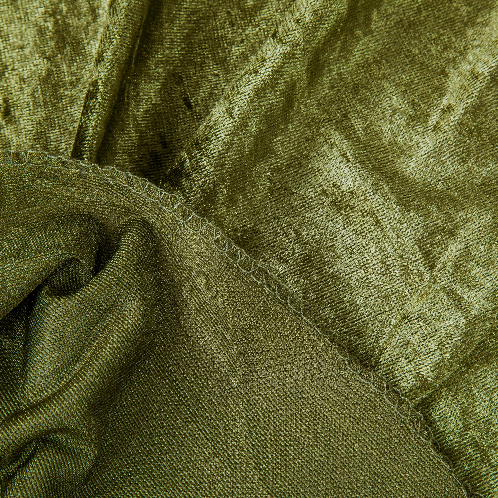 Velvet 120" Round Tablecloth - Olive Green