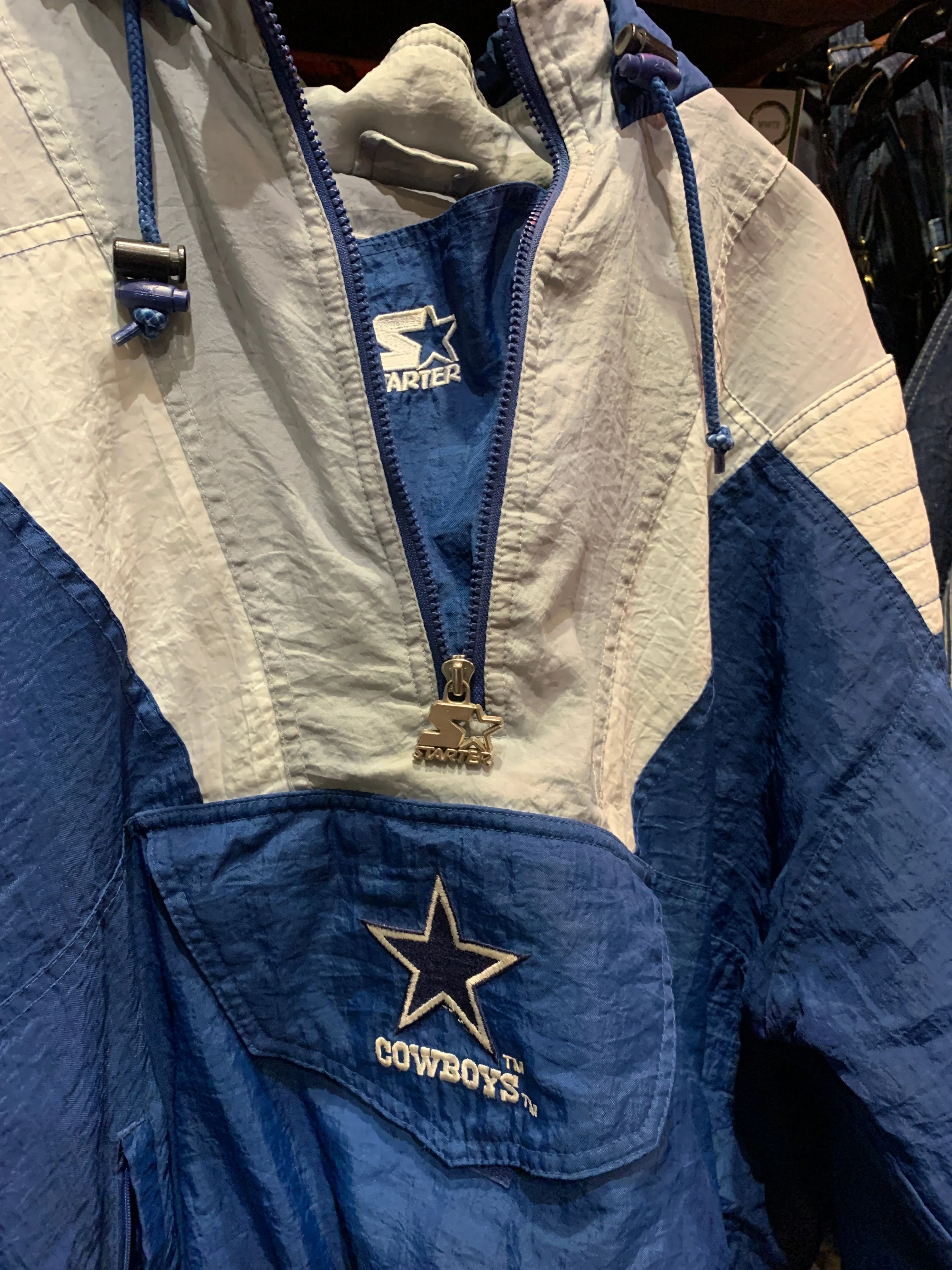 Vintage Dallas Cowboys Starter Puffer Jacket, Large. FREE POSTAGE