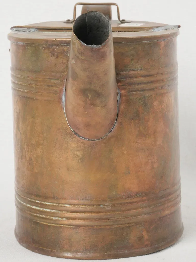 Vintage French Copper Watering Can - Oval