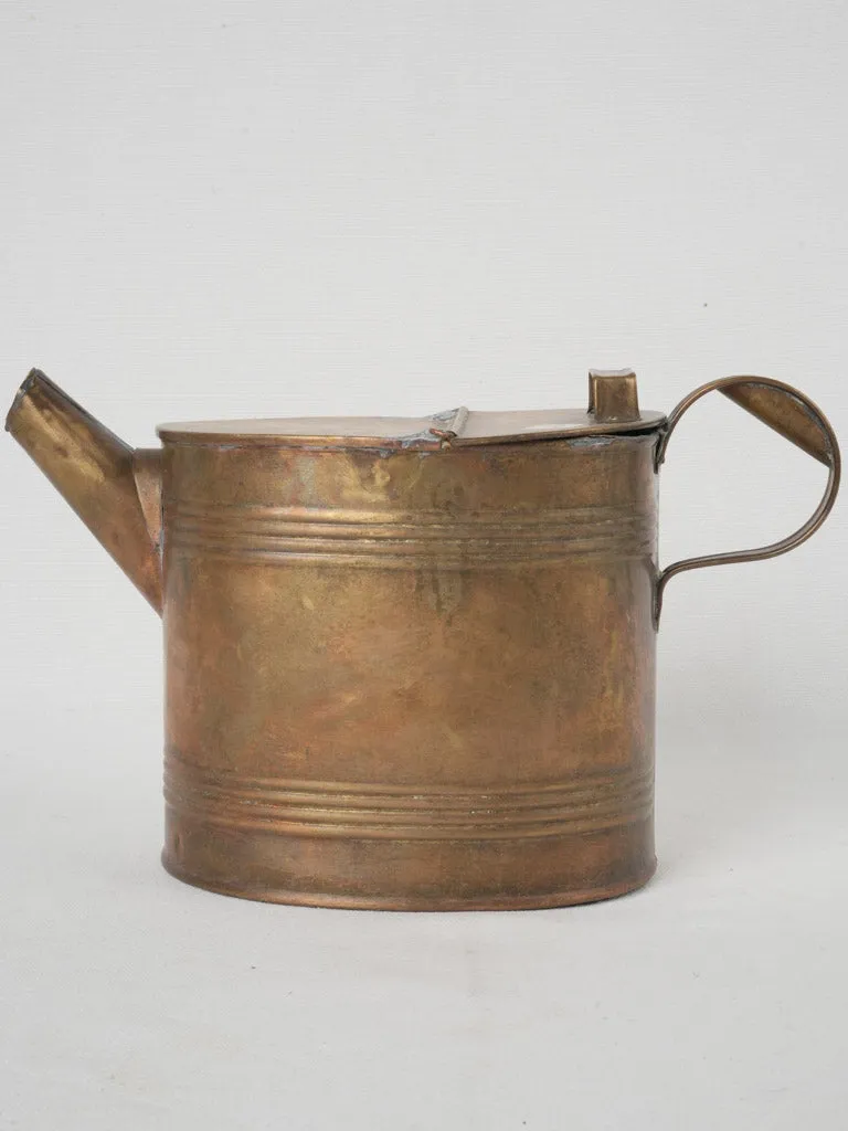 Vintage French Copper Watering Can - Oval