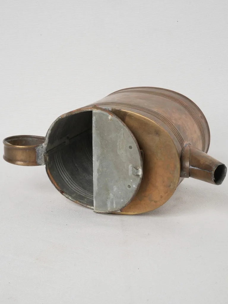 Vintage French Copper Watering Can - Oval