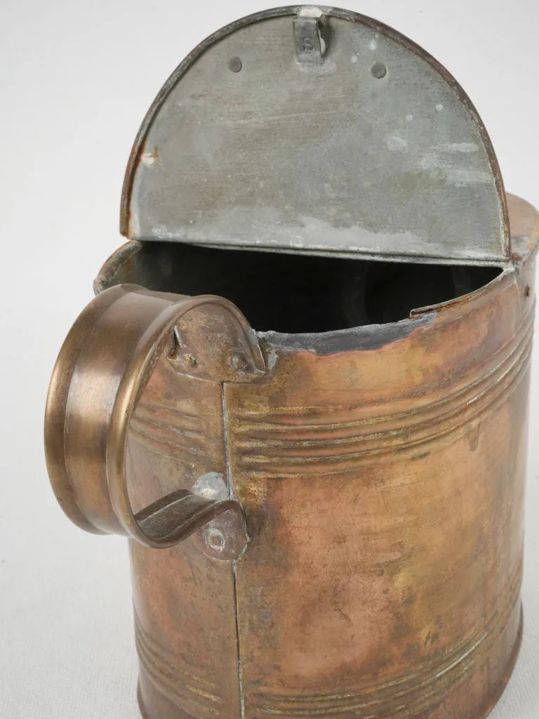 Vintage French Copper Watering Can - Oval