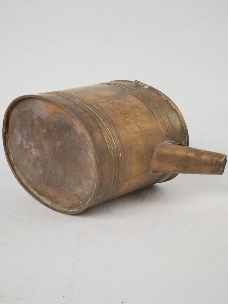 Vintage French Copper Watering Can - Oval