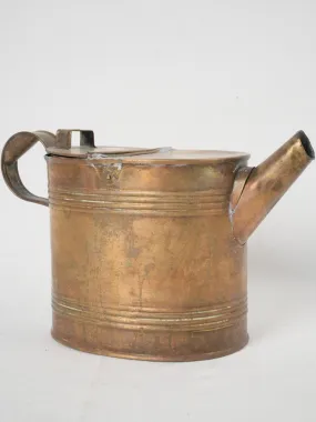 Vintage French Copper Watering Can - Oval
