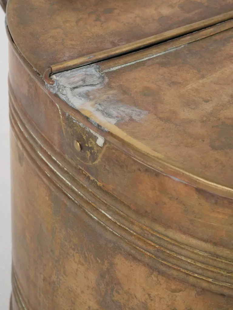 Vintage French Copper Watering Can - Oval
