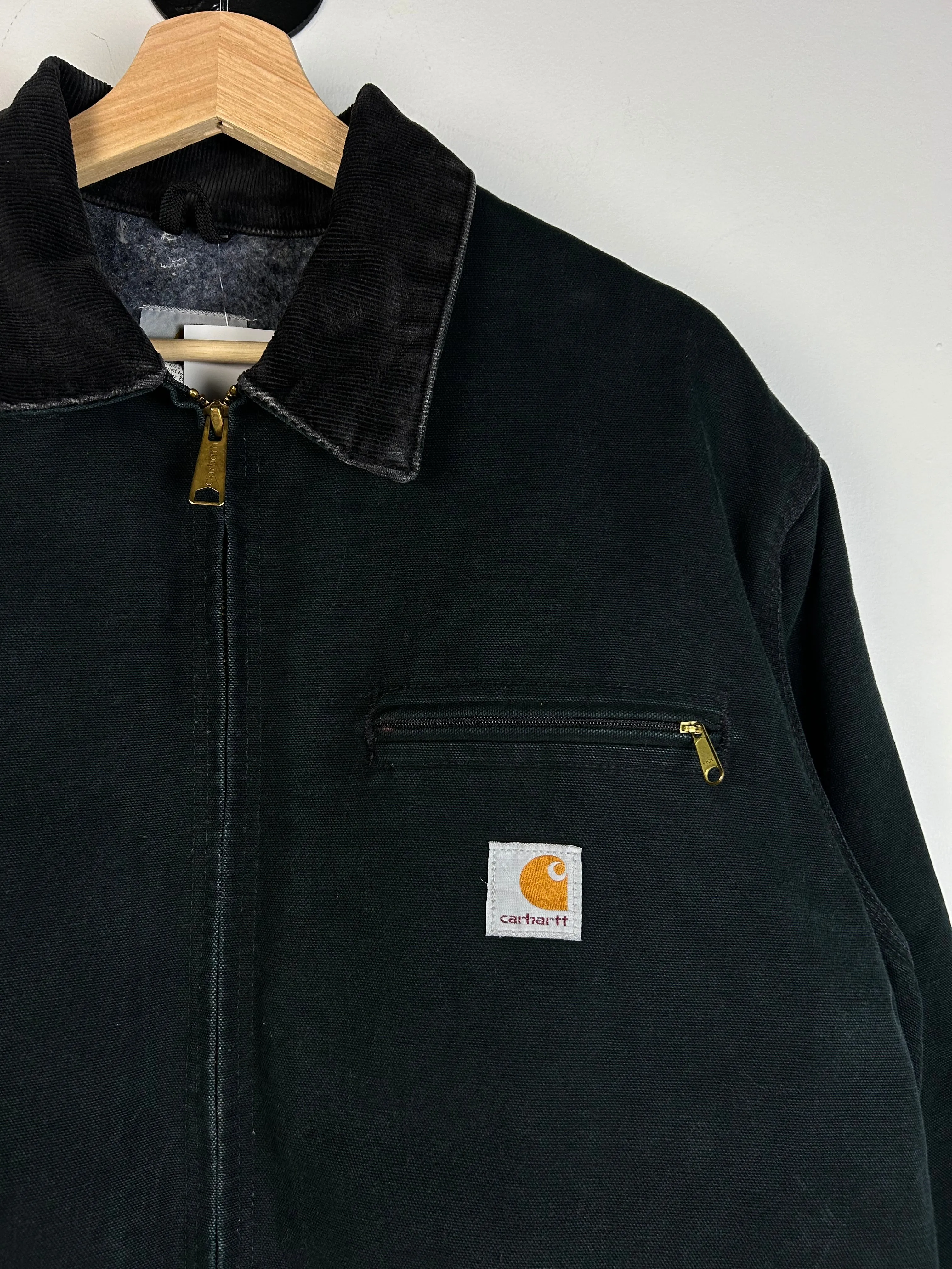 Vintage Y2K Carhartt Detroit Blanket Lined Black Jacket J01 BLK