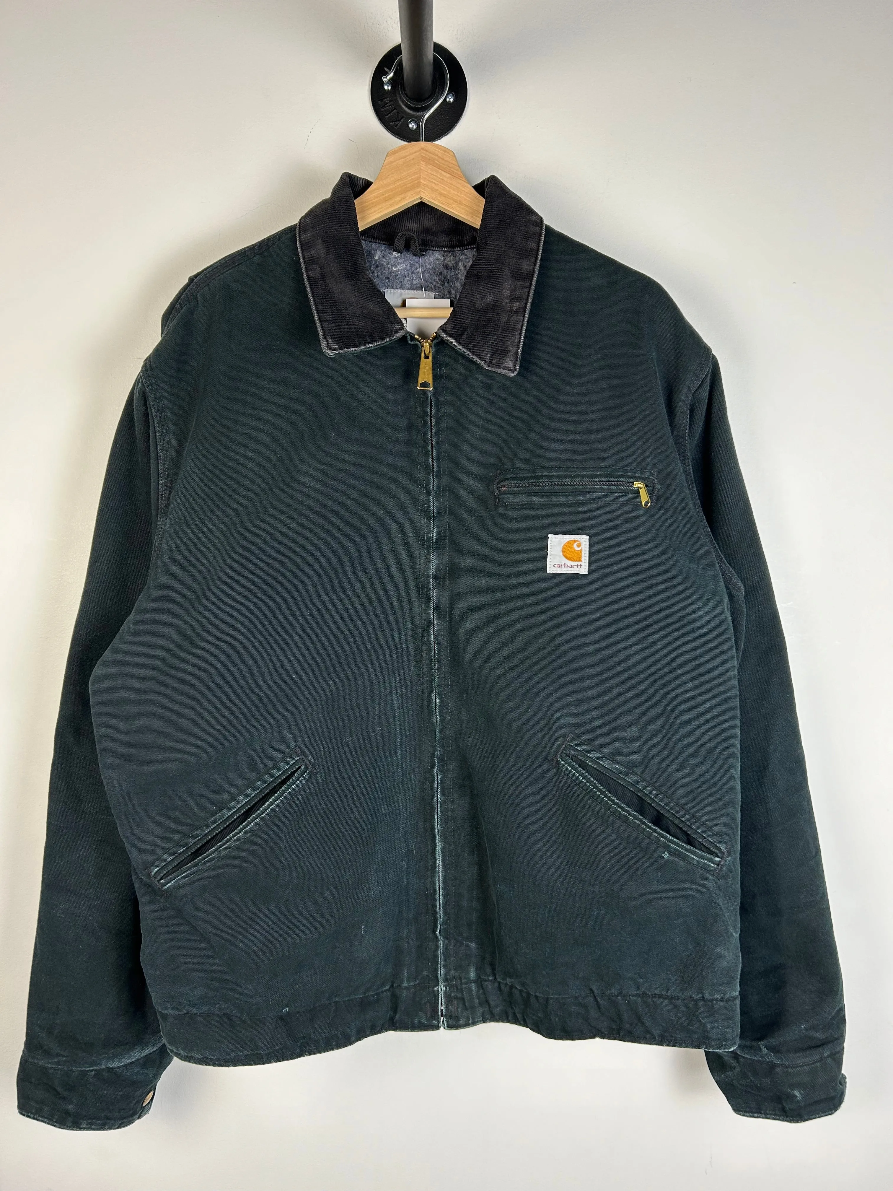 Vintage Y2K Carhartt Detroit Blanket Lined Black Jacket J01 BLK