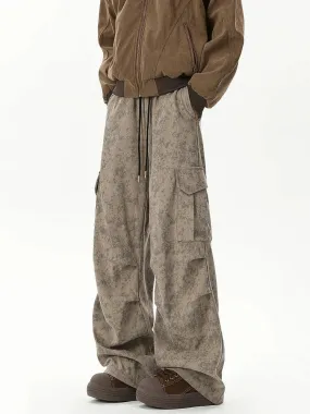 Wide-Leg Corduroy Cargo Pants