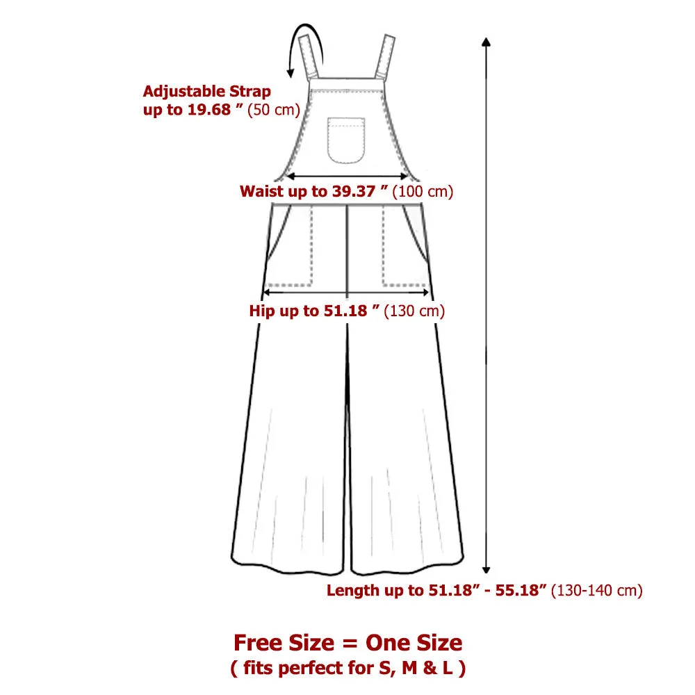 Wide-Leg Patchwork Jumpsuit Overall Ocean Blue