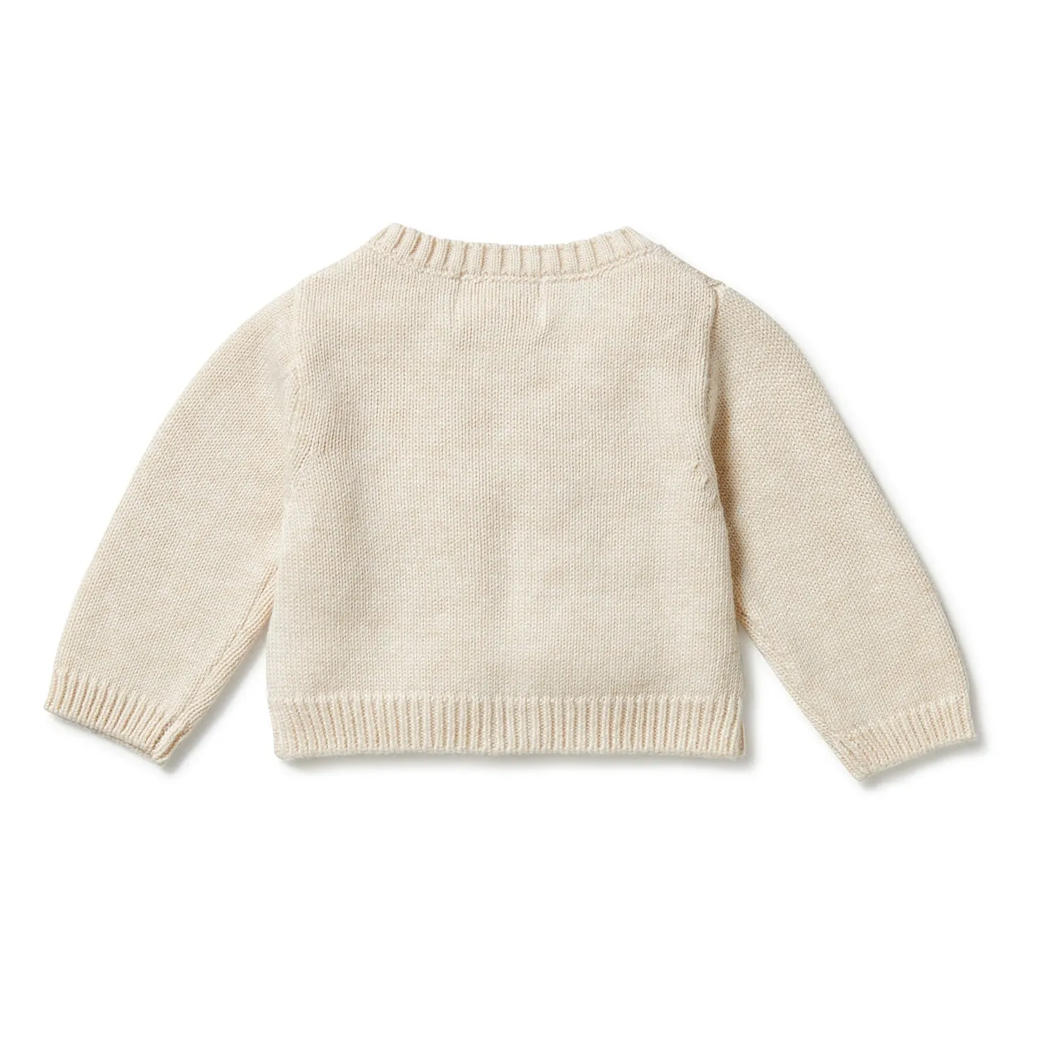 Wilson   Frenchy Knitted Ruffle Cardigan Sand Melange