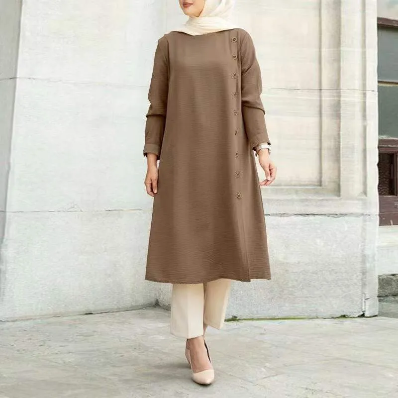 Women's Casual loose dresses with buttons