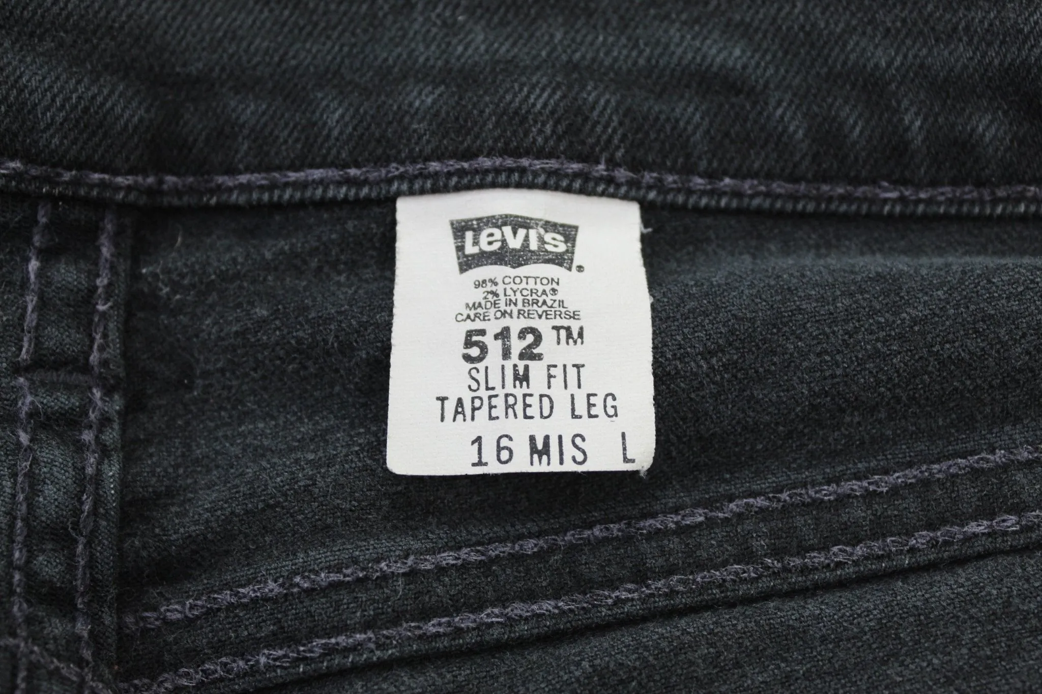 Women's Levi's 512 Black Wash Denim Jeans