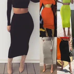 Womens Midi Pencil Skirt -Ladies - Tube Skirt Bodycon style