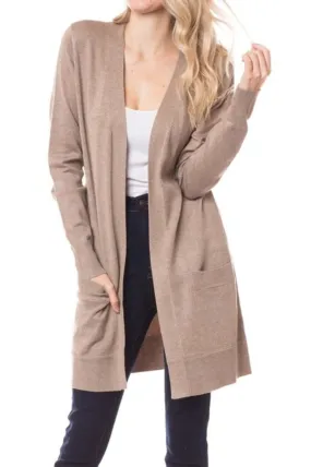 Women's Open front long sleeve cardigan sweater