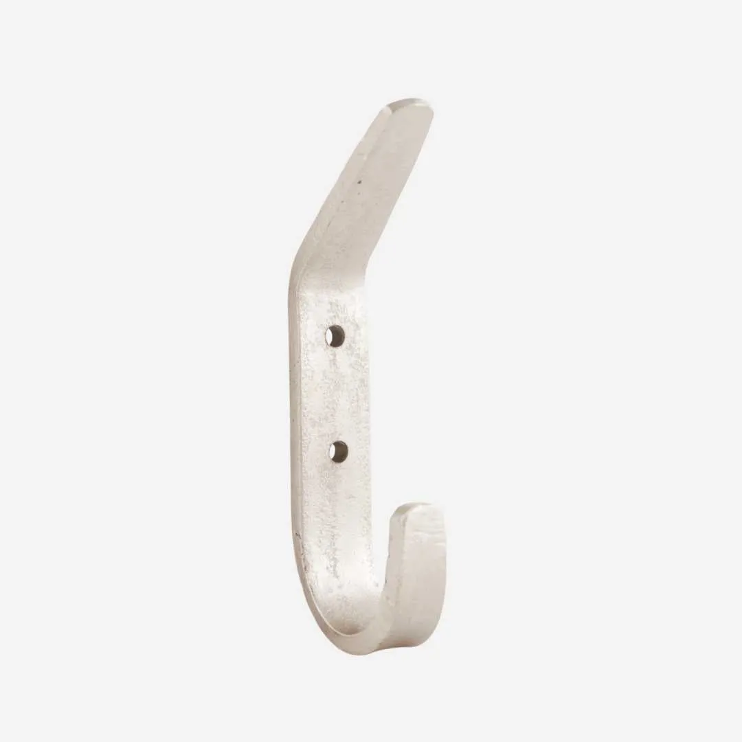 Wooden Coat Rack | Rustic Silver Hooks