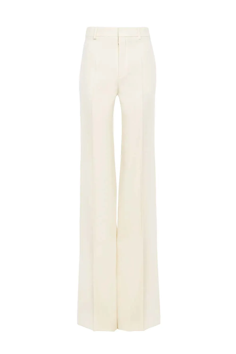 Wool Grain de Poudre High-Rise Flared Pants