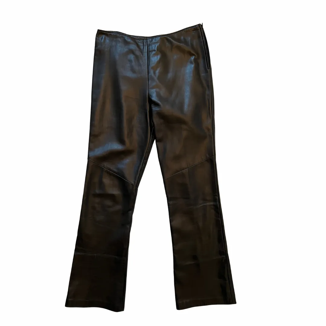 Y2K Black Leather Pants