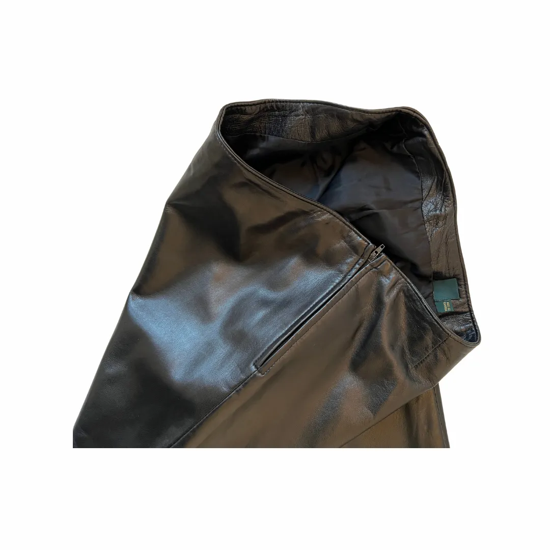 Y2K Black Leather Pants