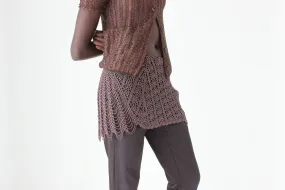 Y2K Crochet Knit Cover Up Skirt or Layering Piece