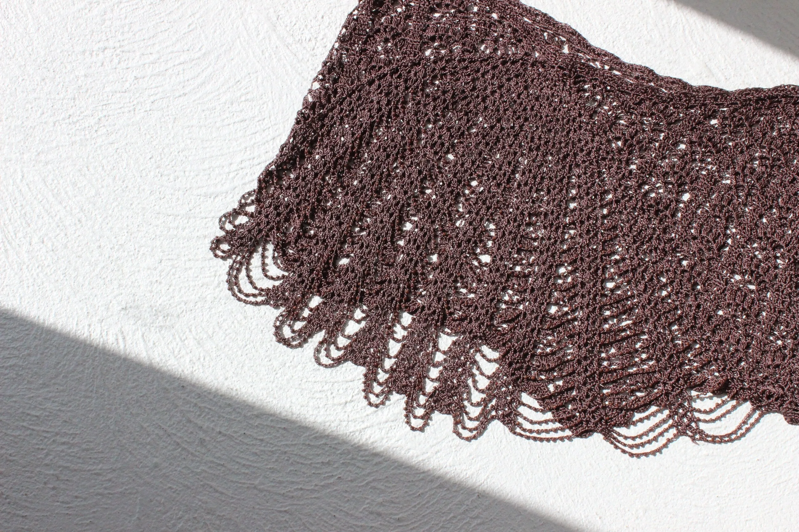 Y2K Crochet Knit Cover Up Skirt or Layering Piece