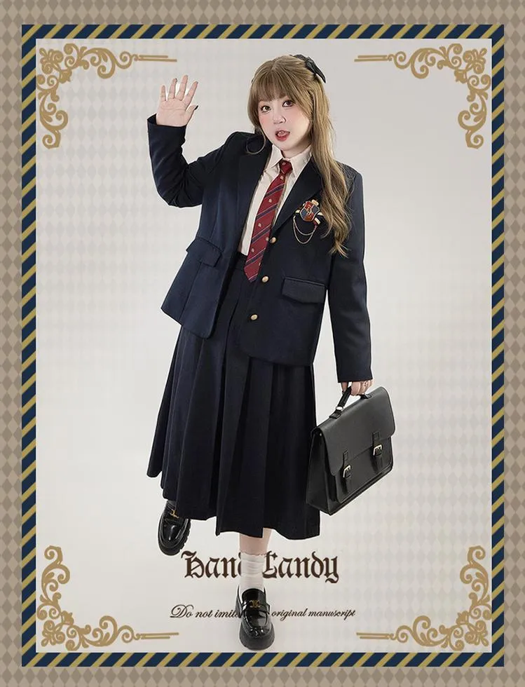 Yingtang~Plus Size Lolita JK Suit Royal College Vintage