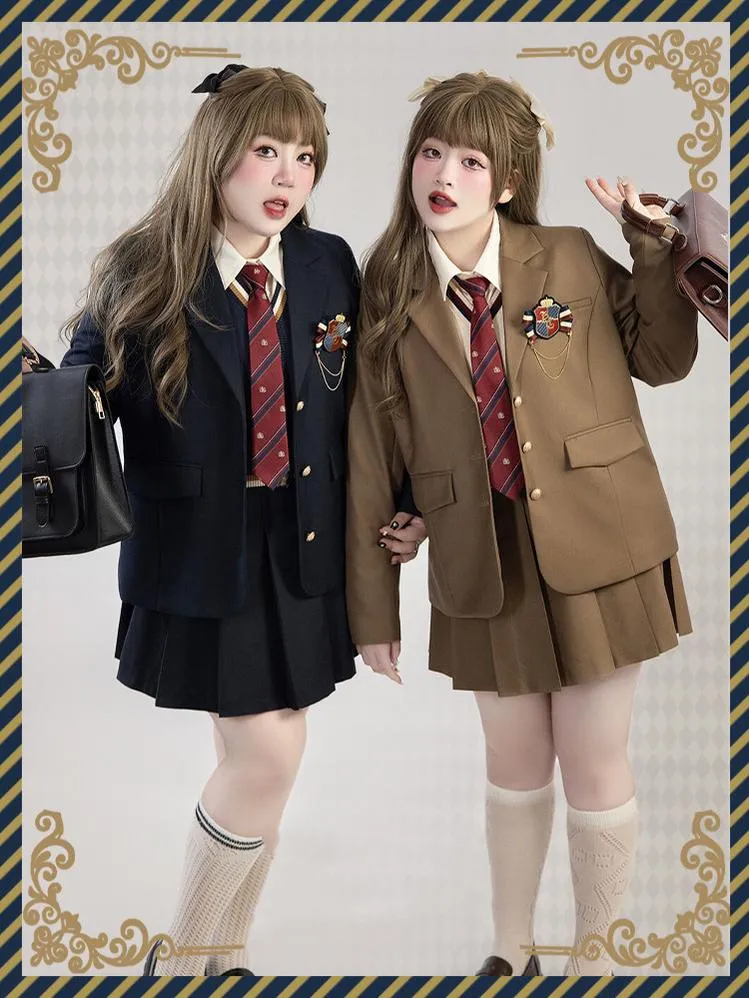 Yingtang~Plus Size Lolita JK Suit Royal College Vintage