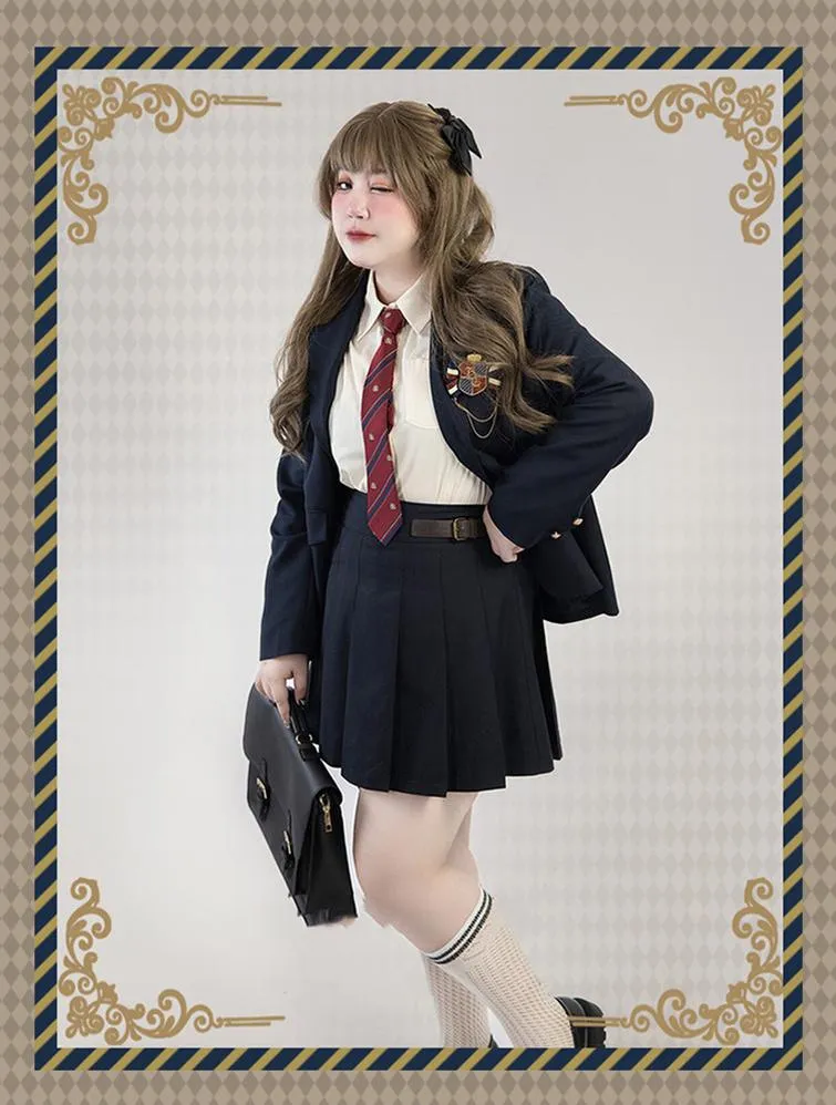 Yingtang~Plus Size Lolita JK Suit Royal College Vintage