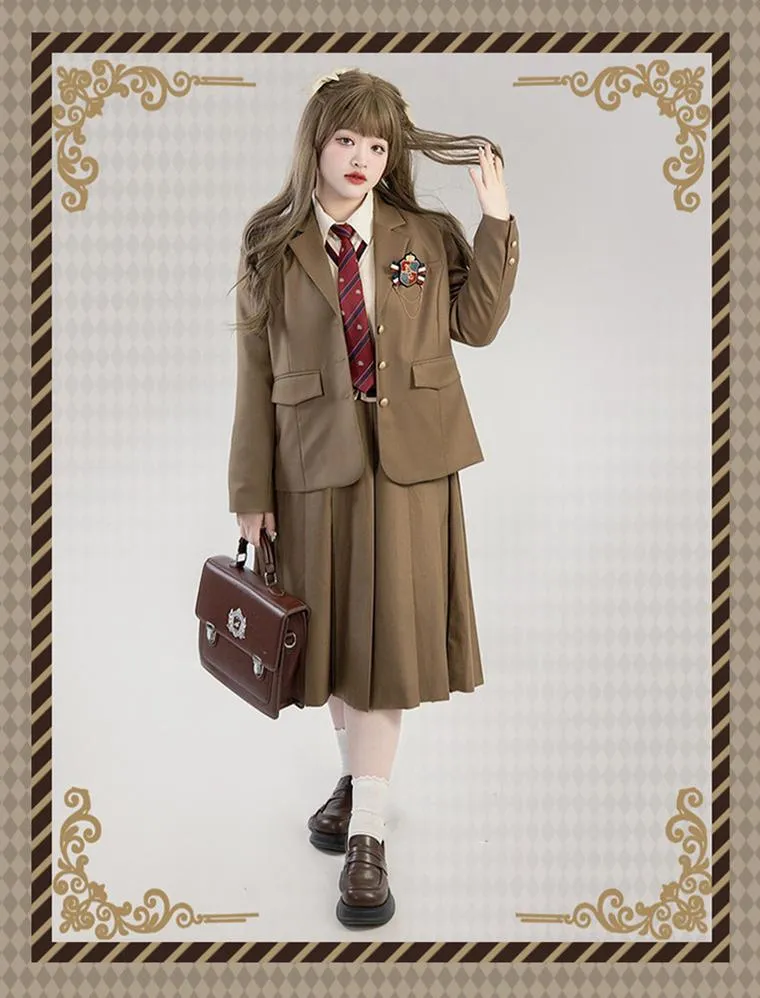 Yingtang~Plus Size Lolita JK Suit Royal College Vintage