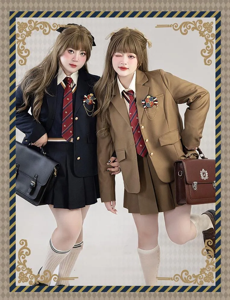 Yingtang~Plus Size Lolita JK Suit Royal College Vintage
