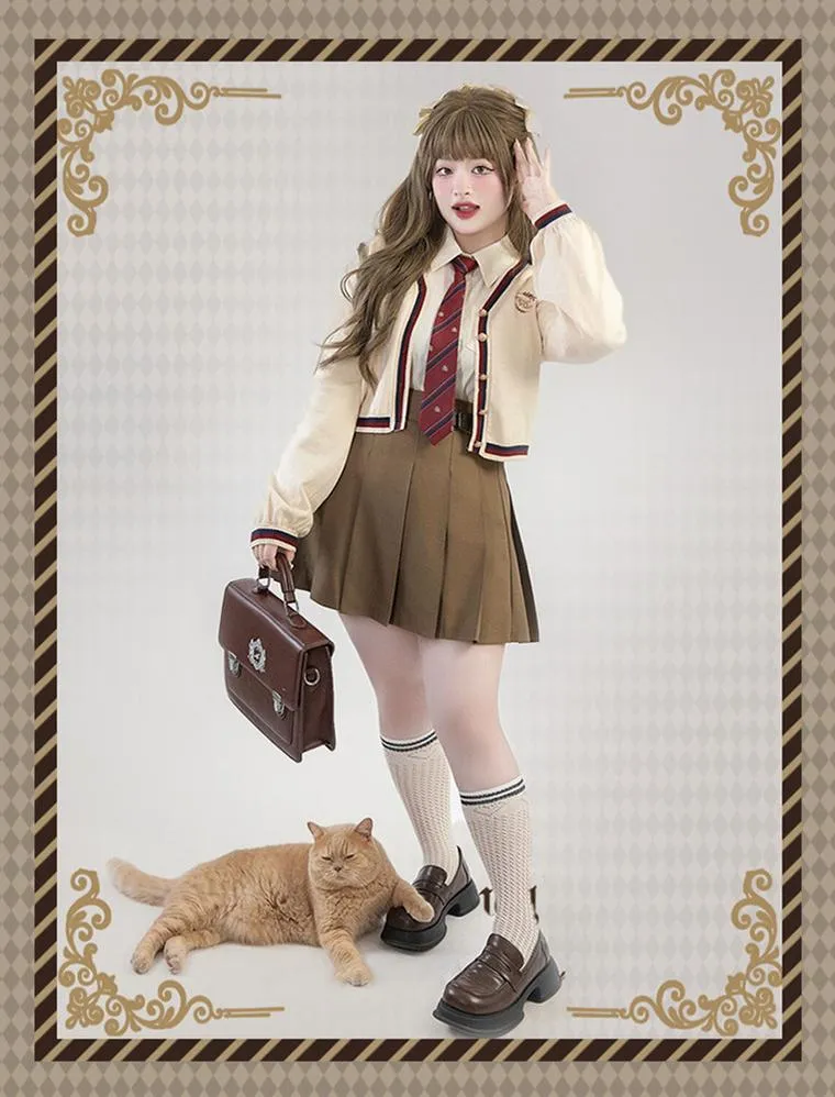 Yingtang~Plus Size Lolita JK Suit Royal College Vintage