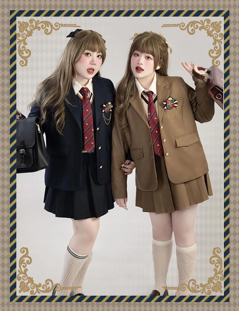 Yingtang~Plus Size Lolita JK Suit Royal College Vintage