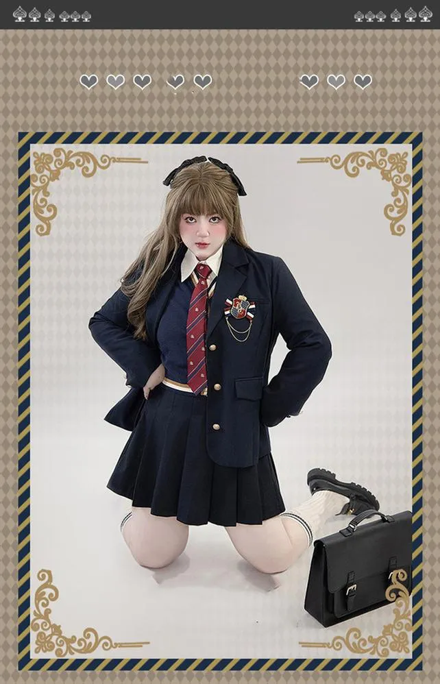 Yingtang~Plus Size Lolita JK Suit Royal College Vintage