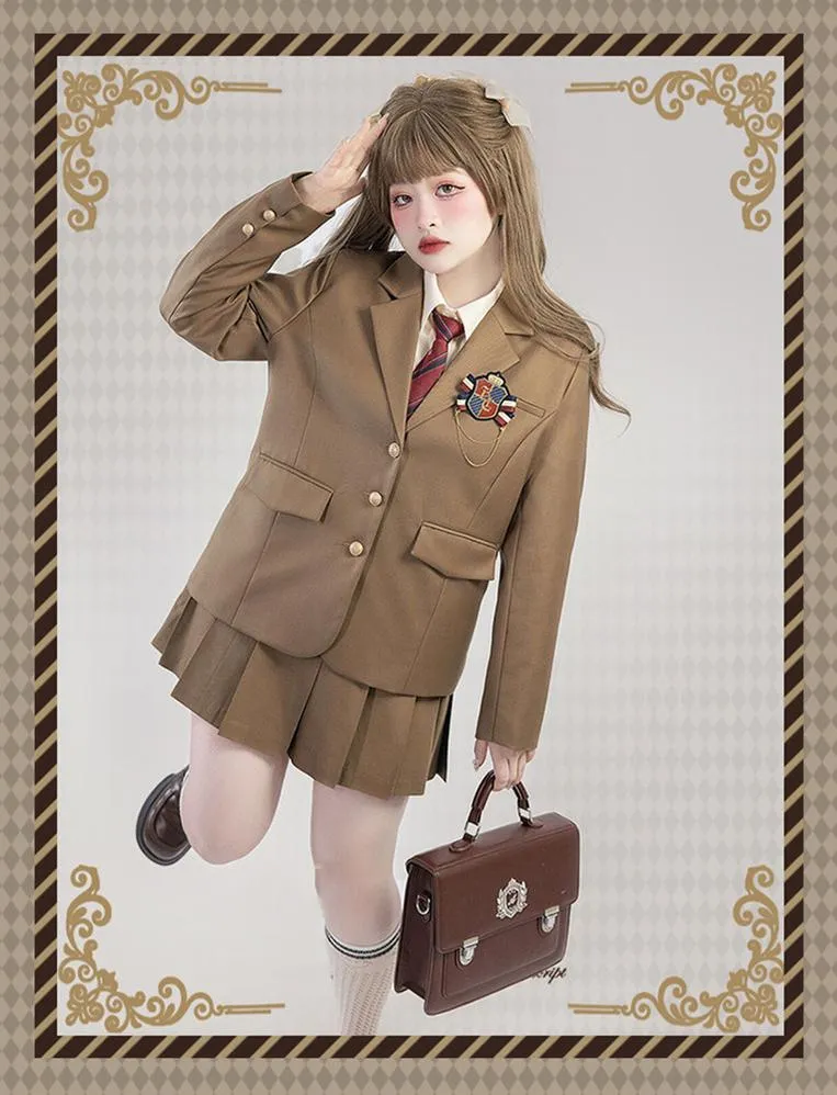 Yingtang~Plus Size Lolita JK Suit Royal College Vintage