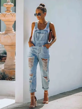Zerrissener Denim-Overall