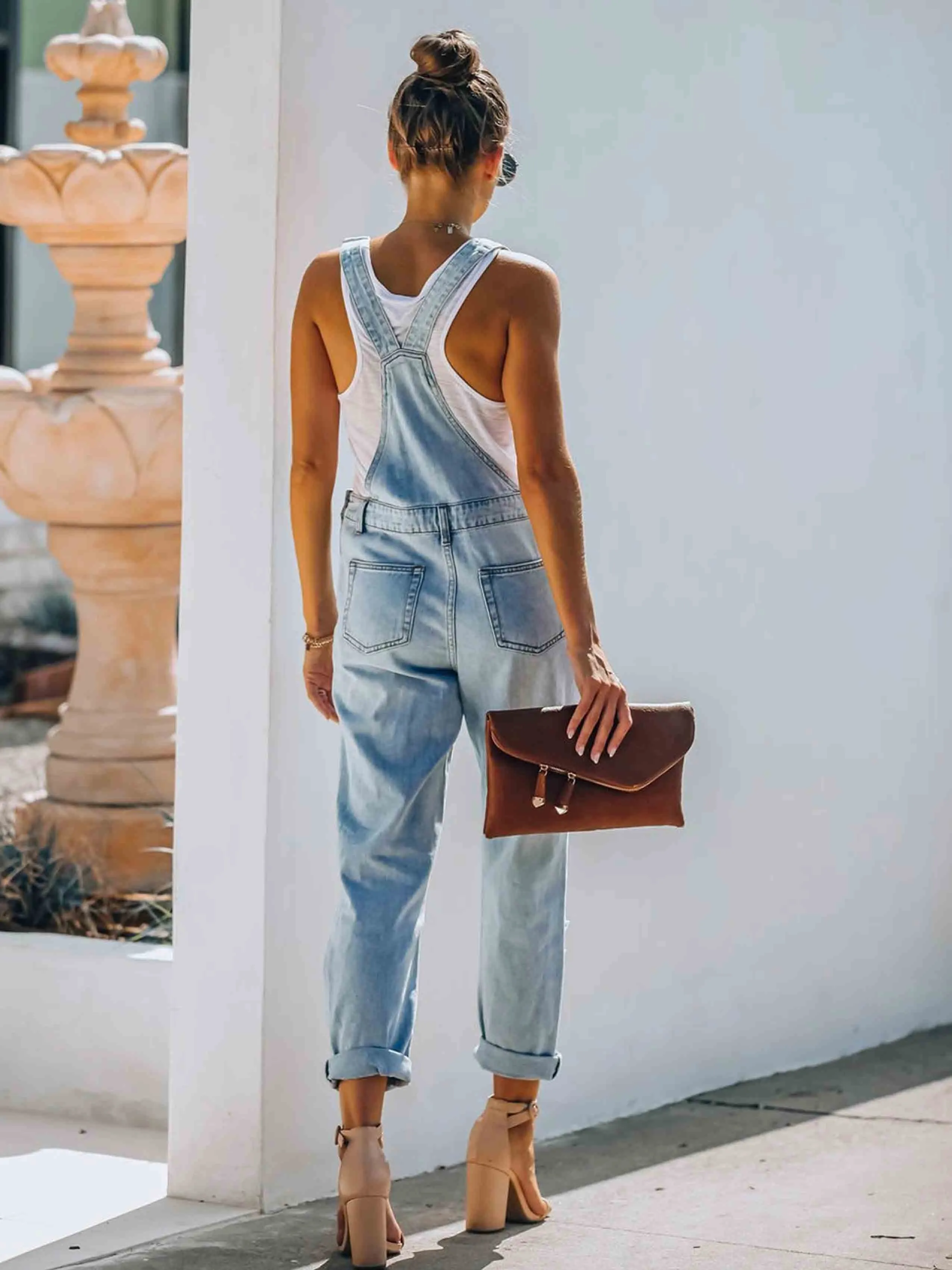 Zerrissener Denim-Overall