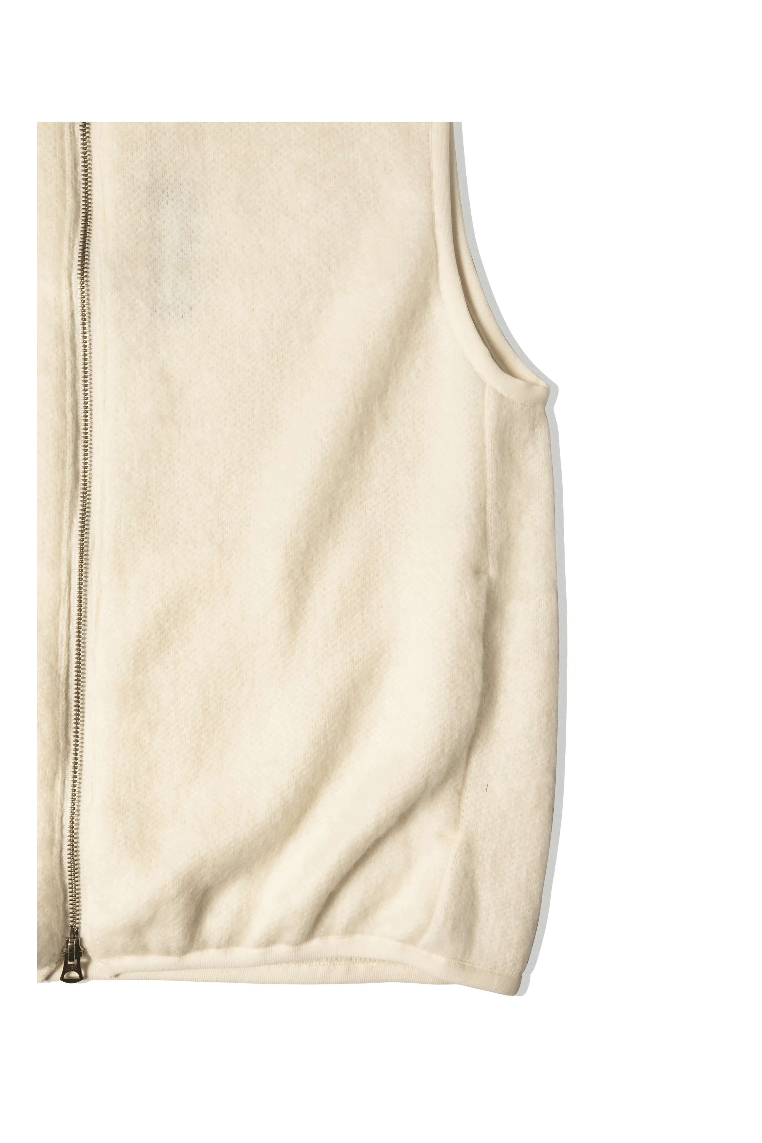 Zip-Up Mohair Vest