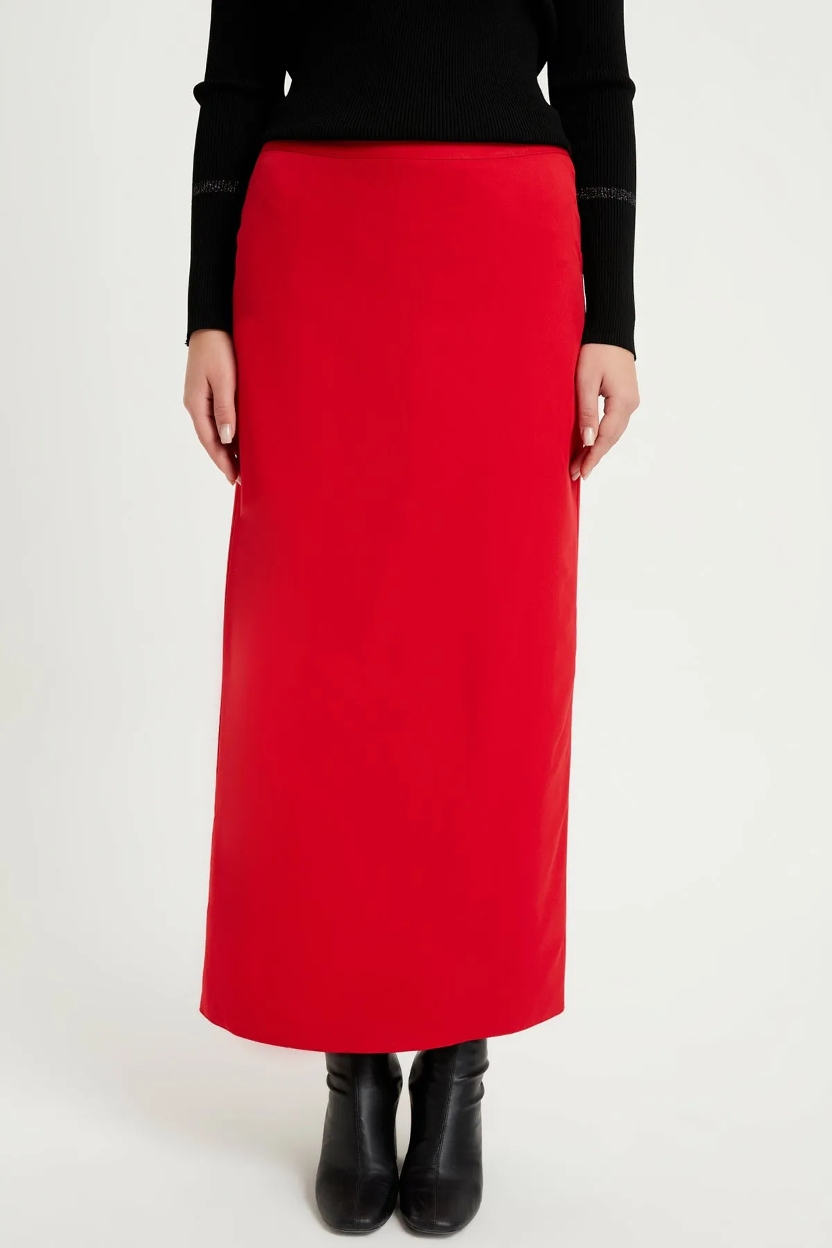 ZRF Women Pencil Skirt - Red - Bellevue